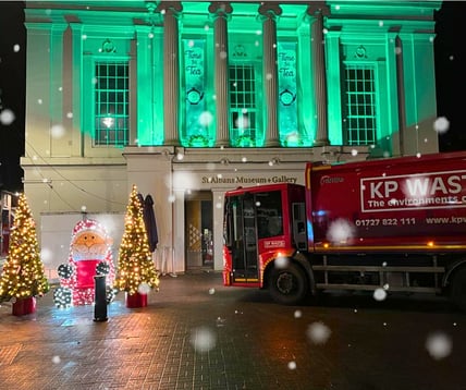 CIRQLR subsidiary KP Waste supporting Christmas light switch-on in St Albans with waste management services.